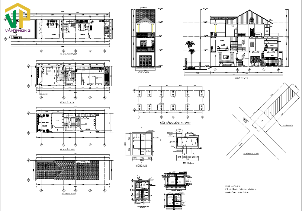 ban-ve-nha-pho-o-ho-chi-minh Mẫu bản vẽ xây dựng nhà 5m x 25m tại TP.Hồ Chí Minh