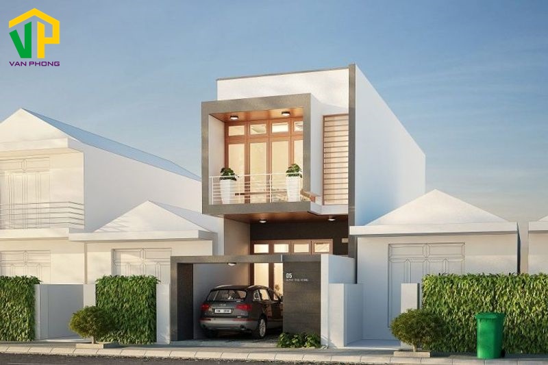 Mẫu nhà ống đẹp có gara để xe